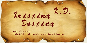 Kristina Dostica vizit kartica